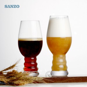 Sanzo Bar Creative Crescent Shape Juice Beer Vaso Glass Tamaño personalizado Beber Beer Glass Vasos de cerveza personalizados