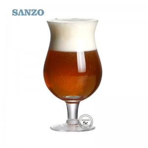 Vaso de cerveza Sanzo Ale personalizado hecho a mano transparente 6 vasos de cerveza Peroni vasos de cerveza